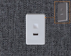 Dotykowy włącznik oświetlenia LED 12V wbudowany port USB biały