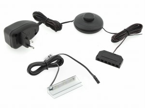 Set of LED clips for ZETA PVC glass shelves 1