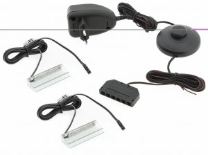 Set of LED clips for ZETA PVC glass shelves 2