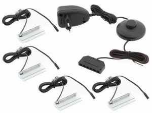 Set of LED clips for ZETA PVC glass shelves 4