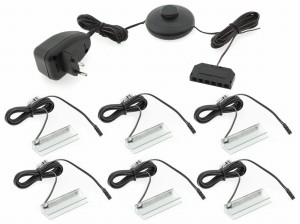 Set of LED clips for ZETA PVC 6 glass shelves
