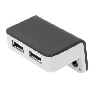 Ładowarka meblowa USB T  czarna/alu 12V