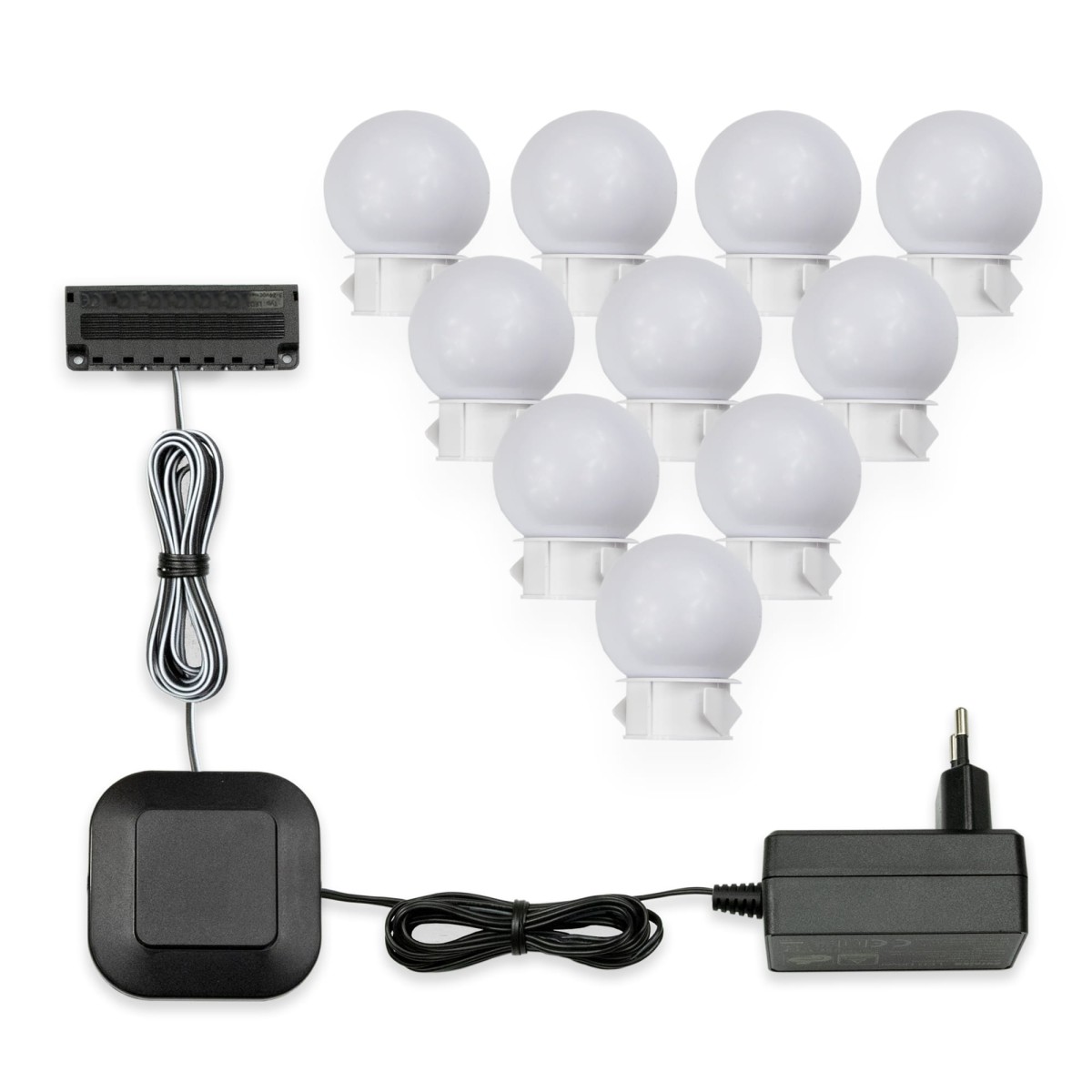 Zestaw 10 lampek LED do toaletki Bulb Mirror – profesjonalne oświetlenie lustra barwa neutralna 4000K