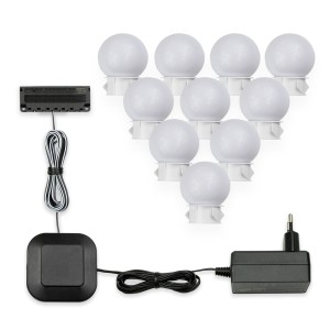 Mirror lamps, dressing table, set of 10 pieces | Bulb Mirror