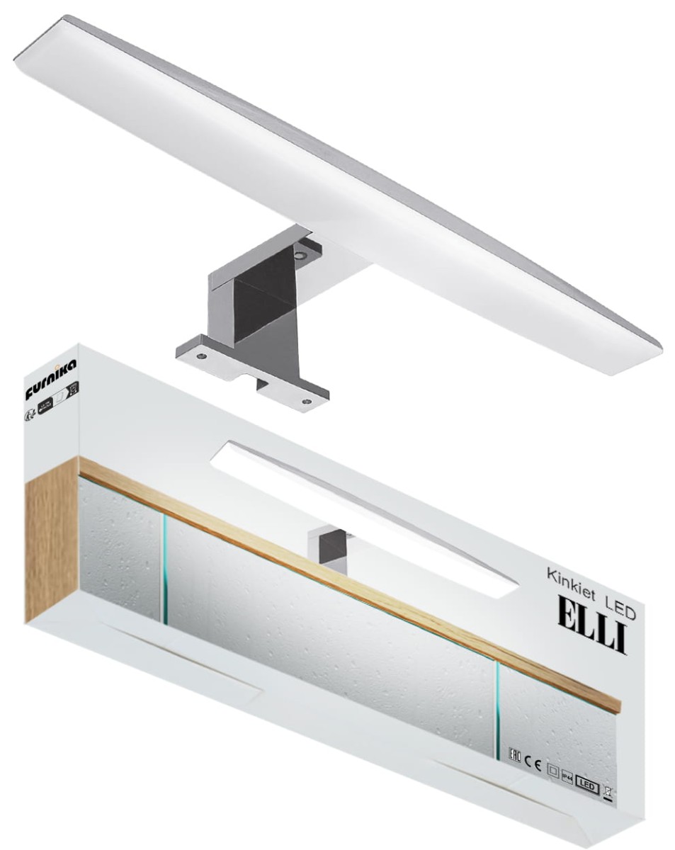 Nowoczesna lampa nadszafkowa LED ELLI 230V aluminium IP44