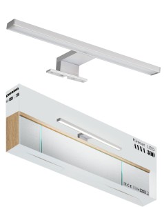 Lampa LED meblowa ANNA 4,5W IP44 kinkiet nad lustro lub szafkę, srebrna