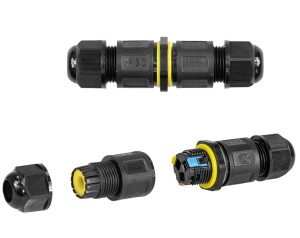 Złącze kablowe hermetyczne IP68 mufa łączeniowa 3 piny 2,5mm