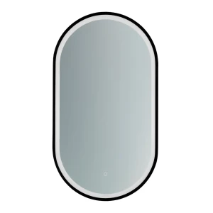Lustro owalne LED 90x50cm w czarnej ramie SP29