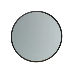 Lustro okrągłe LED 60cm w czarnej ramie SP17