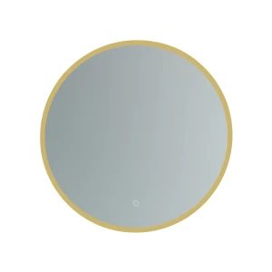 Lustro okrągłe LED 60cm w złotej ramie SP17