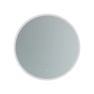 Lustro okrągłe LED 60cm w srebrnej ramie SP17
