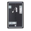 Konstrukcja tyłu lustra prostokątnego LED SP16 – wbudowany zasilacz meblowy Slim IP44. Bezpieczny system montażu Plug & Play dla stolarzy.
