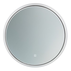 Lustro okrągłe LED 80cm czarna obudowa z podświetlaną ramką