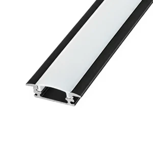 Profil aluminiowy wpuszczany czarny 200cm do taśmy LED TAU